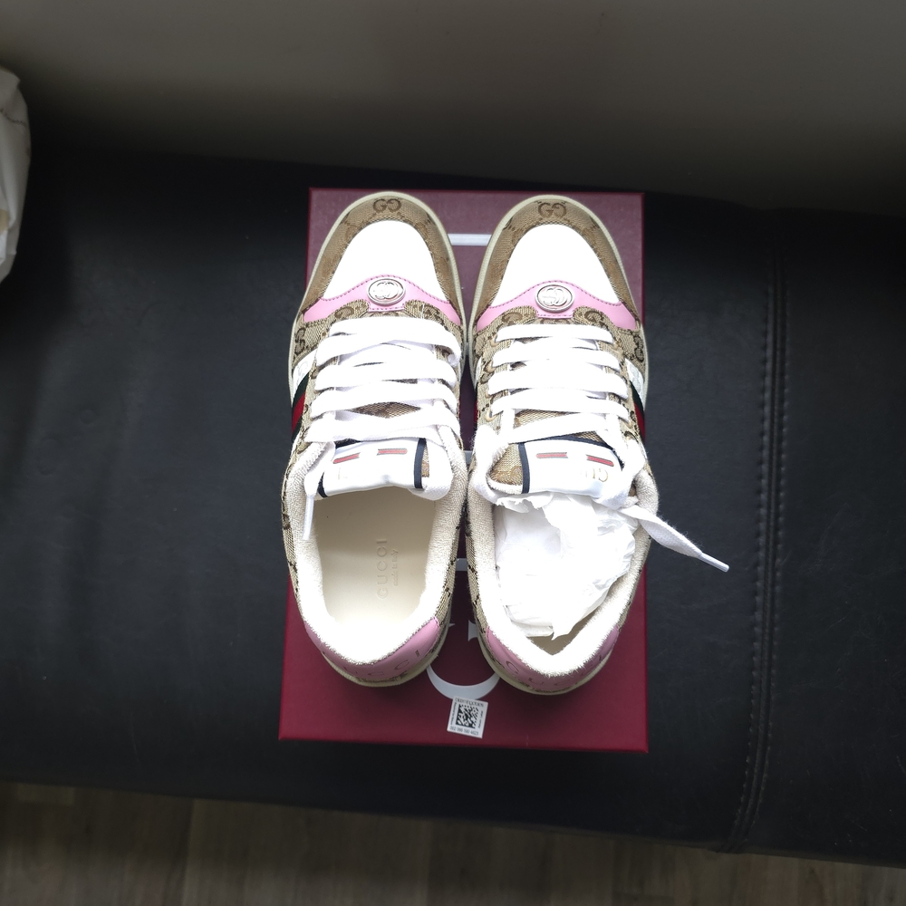 Stylish Pink and White Sneakers